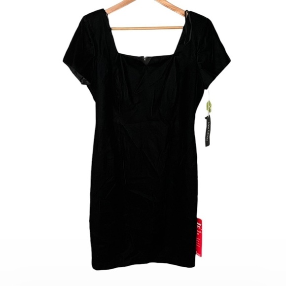 NWT Late Edition x Vintage 1980s-1970s Union Made Black Velvet Mini Dress - Picture 1 of 16
